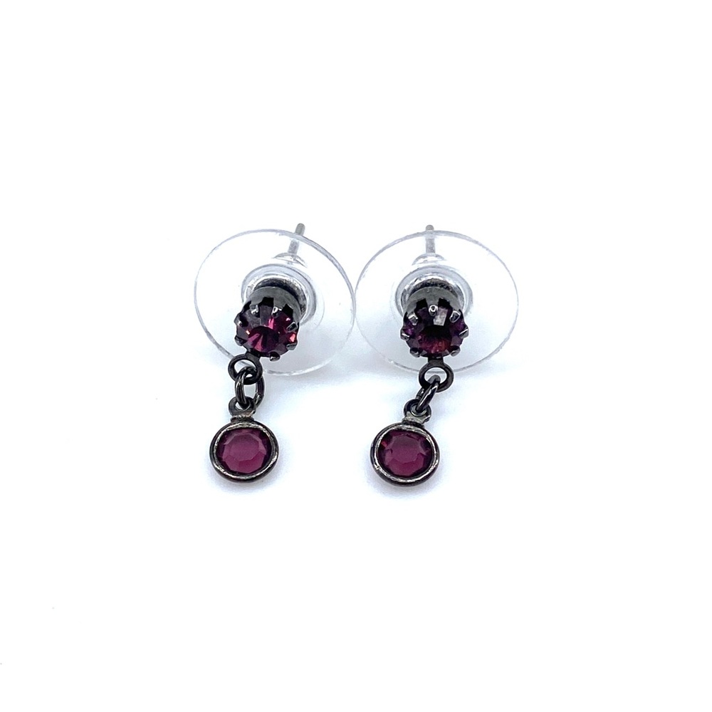 Vintage Purple Dangle Drop Earrings